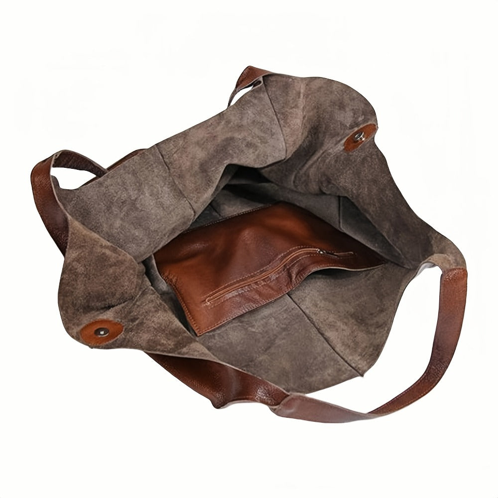 A Fashionable, Spacious Shoulder for Women, Designed As a Tote, Featuring a Soft Aesthetic And a Trendy Retro Style Popular in Europe And America