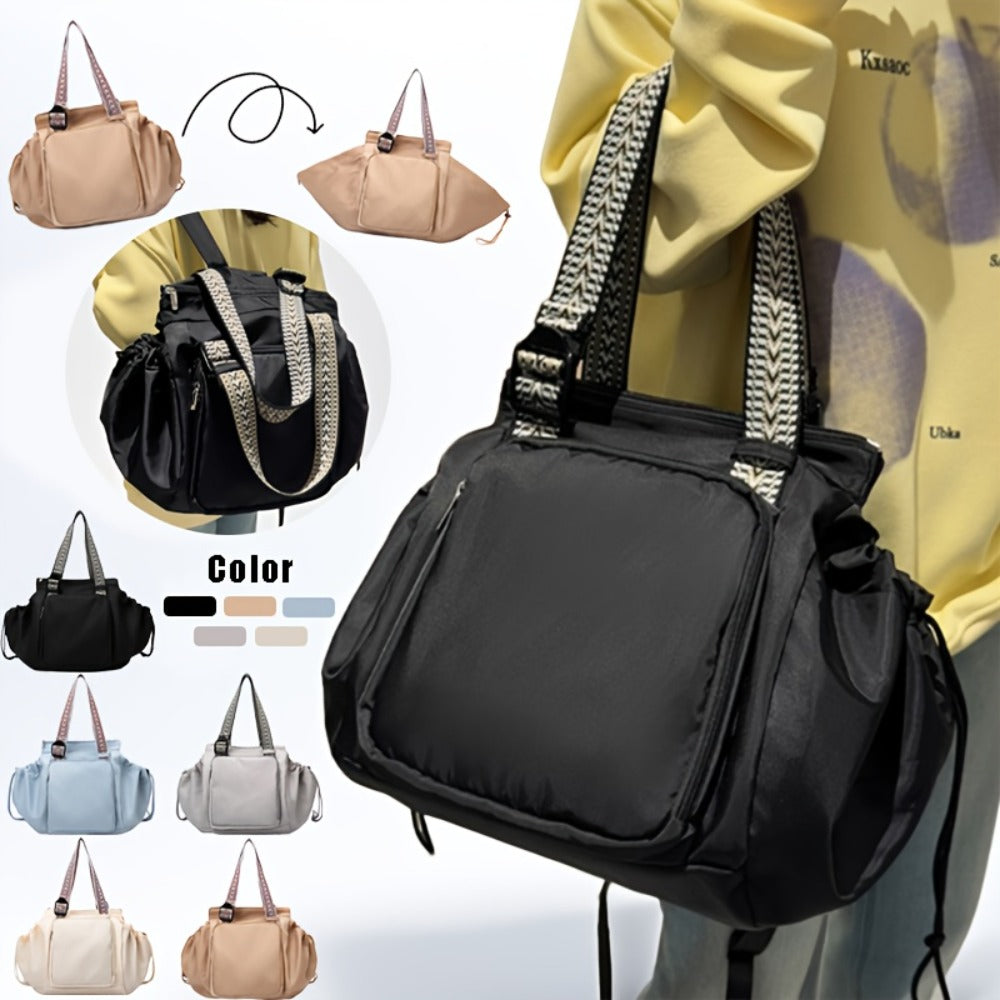 [Foldable Multi-Pocket Bag] Multi-Functional Large-Capacity Drawstring Fitness Bag, Multi-Functional Multi-Form Storage Bag, Suitable for Shopping And Commuting, Supermarket Shopping, Foldable And Expandable, Large-Capacity Multi-Pocket Travel Bag