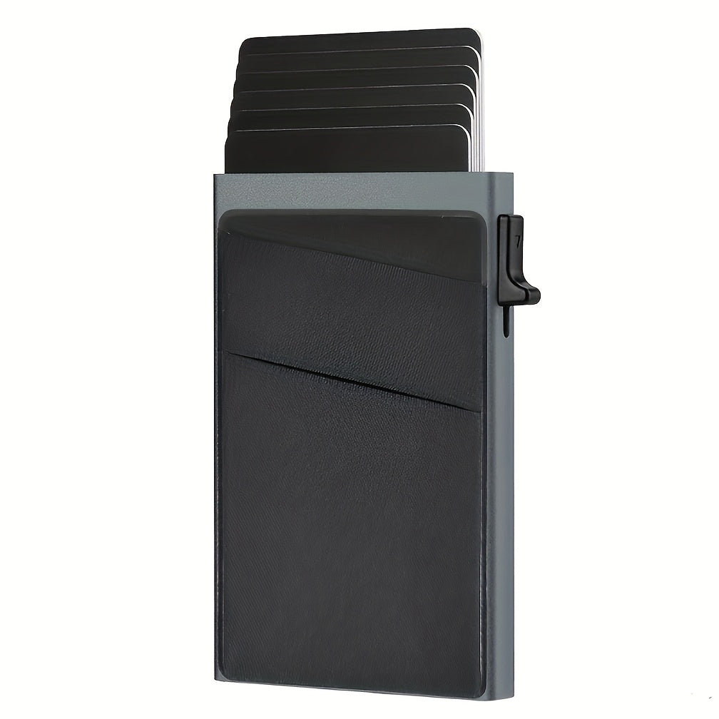 Men's Wallet – RFID Blocking, Metal Pop Up Card Case | Bag Vero – detail view 2