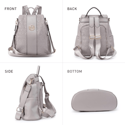 MKP COLLECTION 2pcs Set Women's Fashion Anti-Theft Rucksack & Shoulder Bag Multifunctional Travel Purse