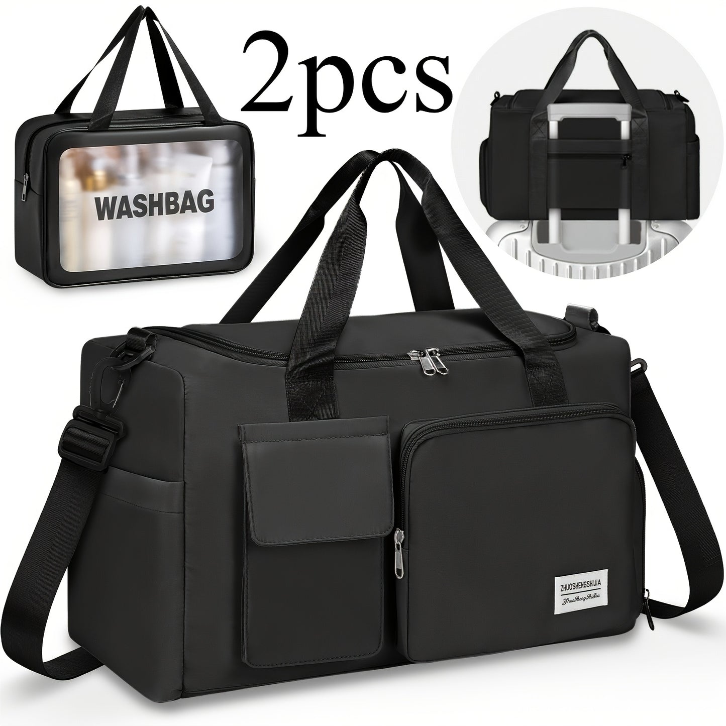 Gym Duffel Bag – 2PCS, Large Capacity, Lightweight, for Travel | Bag Vero – detail view 11