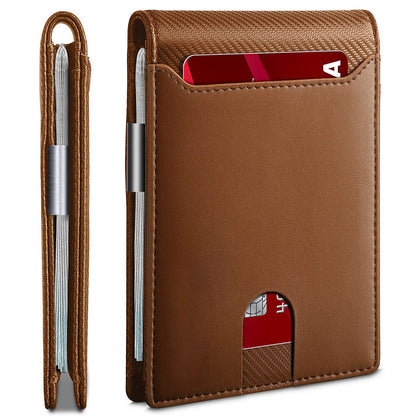 Men's Ultra-Slim Wallet - Genuine Leather Wallet - Anti-Theft Money Bag Bi-fold Wallet - Ultra-Slim Credit Card Holder A perfect gift for birthdays, anniversaries, Father's Day, Christmas, or any other occasion. 4.4 x 3.2 x 0.47 inches (Note that X1-10 ar