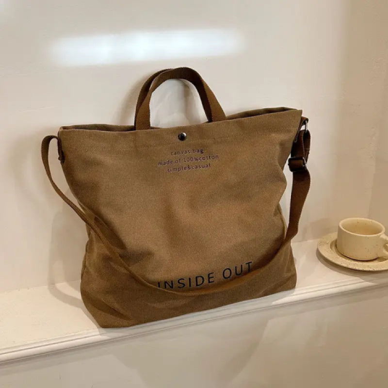 New Trendy Large Capacity Retro Shoulder Bag Female Student Portable Tote Bag Handbags for Women