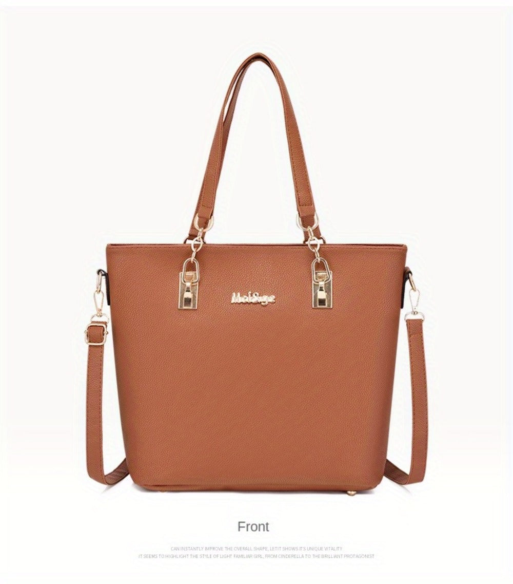 6pcs Retro Large Crossbody Bag with Adjustable Strap & Zipper Closure - Multi-Piece Bun Female Bag Set,/ Shoulder Purse Suitable for, Travel, Daily Use,Portable