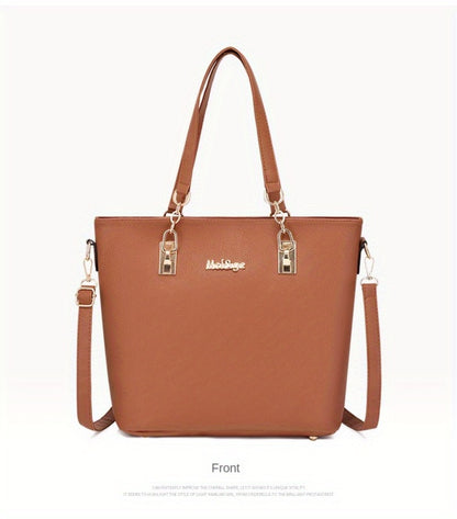 6pcs Retro Large Crossbody Bag with Adjustable Strap & Zipper Closure - Multi-Piece Bun Female Bag Set,/ Shoulder Purse Suitable for, Travel, Daily Use,Portable