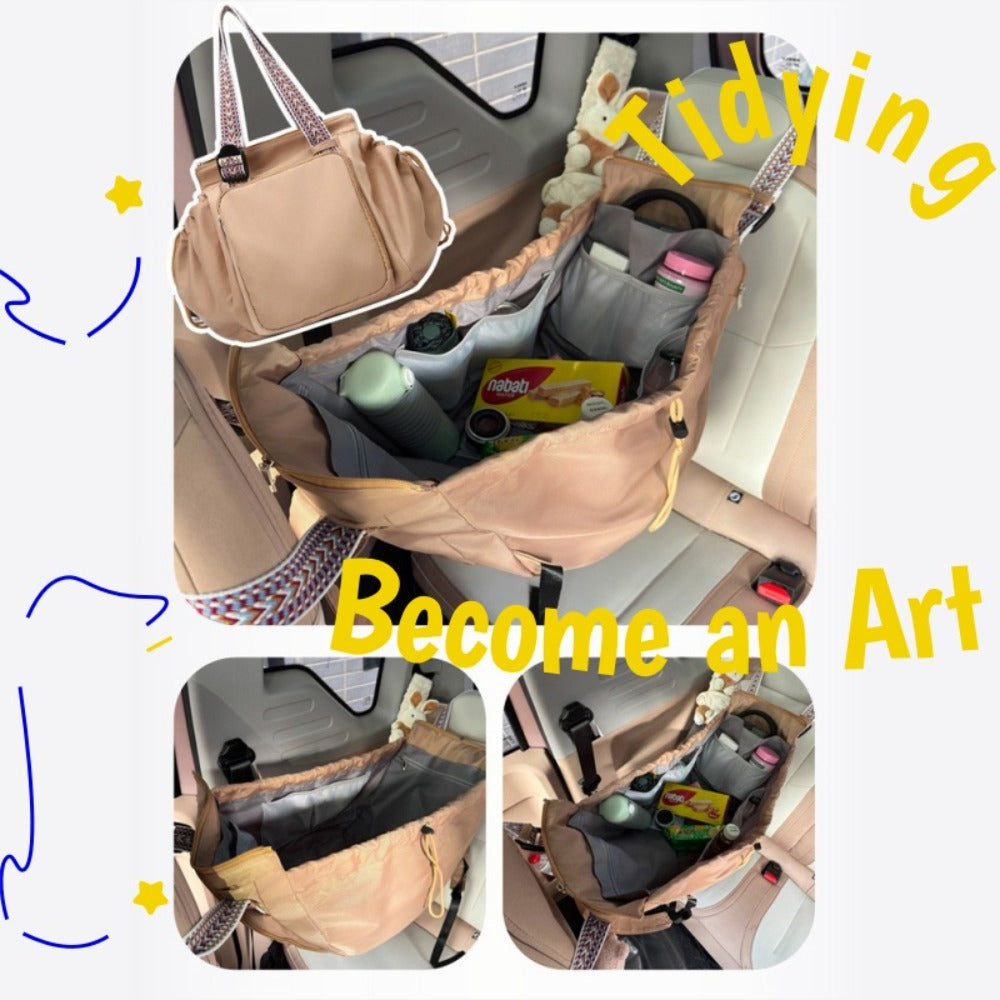 1 Large Capacity Multi-Pocket Bag, 13.8*12.6 Inches, Shape-Adjustable & Multi-Functional, Shoulder, Backpack, Handheld, or Luggage Trolley, for Travel, Fitness, Daily Use & Commuting