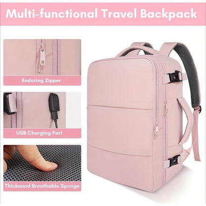 Backpack for Women – 30L, Polyester, Large Capacity, for Travel & Work | Bag Vero – detail view 10