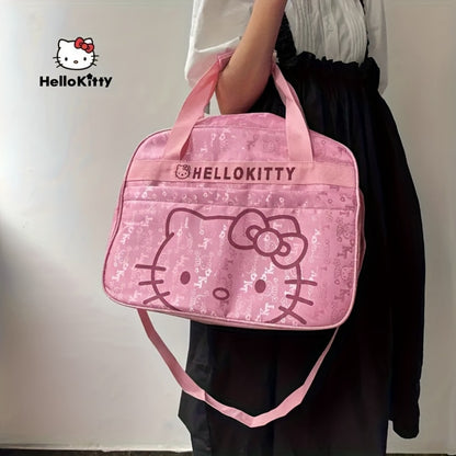 This Hello Kitty Travel Bag Is A Large-capacity Travel Duffel Bag, for Weekend Trips, Graduation Storage, And Can Be Carried Around. It's Suitable for Travel, Sports, Gym Workouts, And Can Also Be Used As An Overnight Travel Bag.