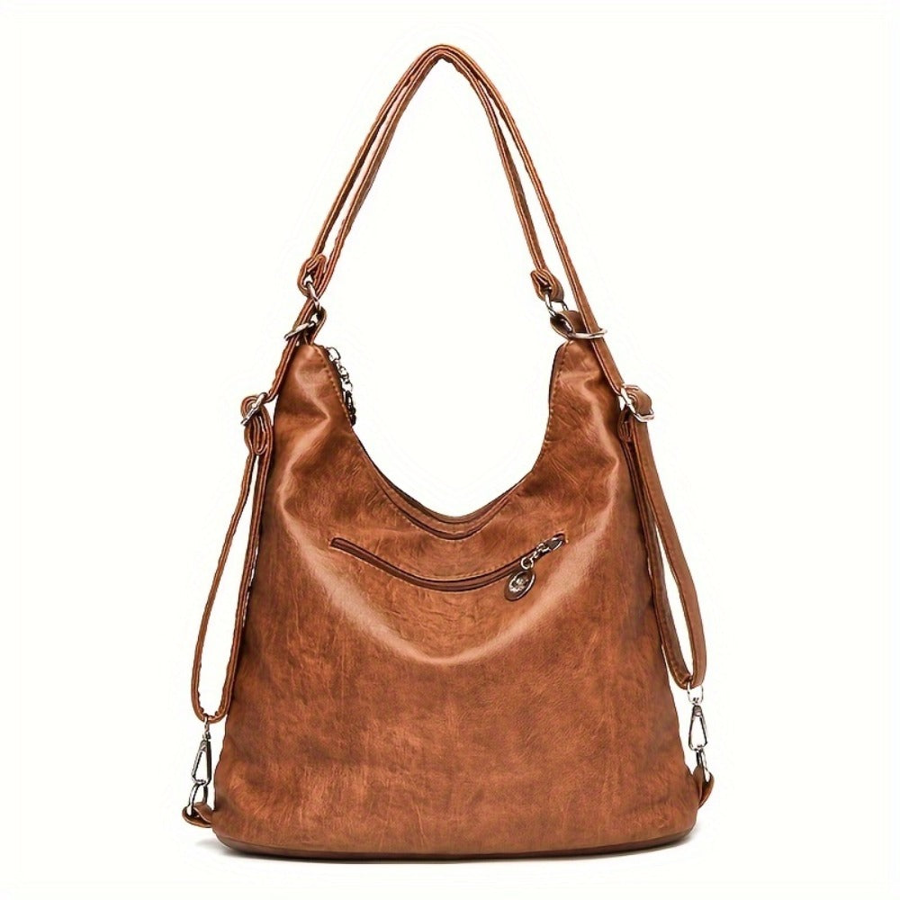[Stylish Versatile Handbag] Vintage New PU Soft Shoulder Purse, Spacious Stylish Handbag, Everyday Versatile Crossbody Bag