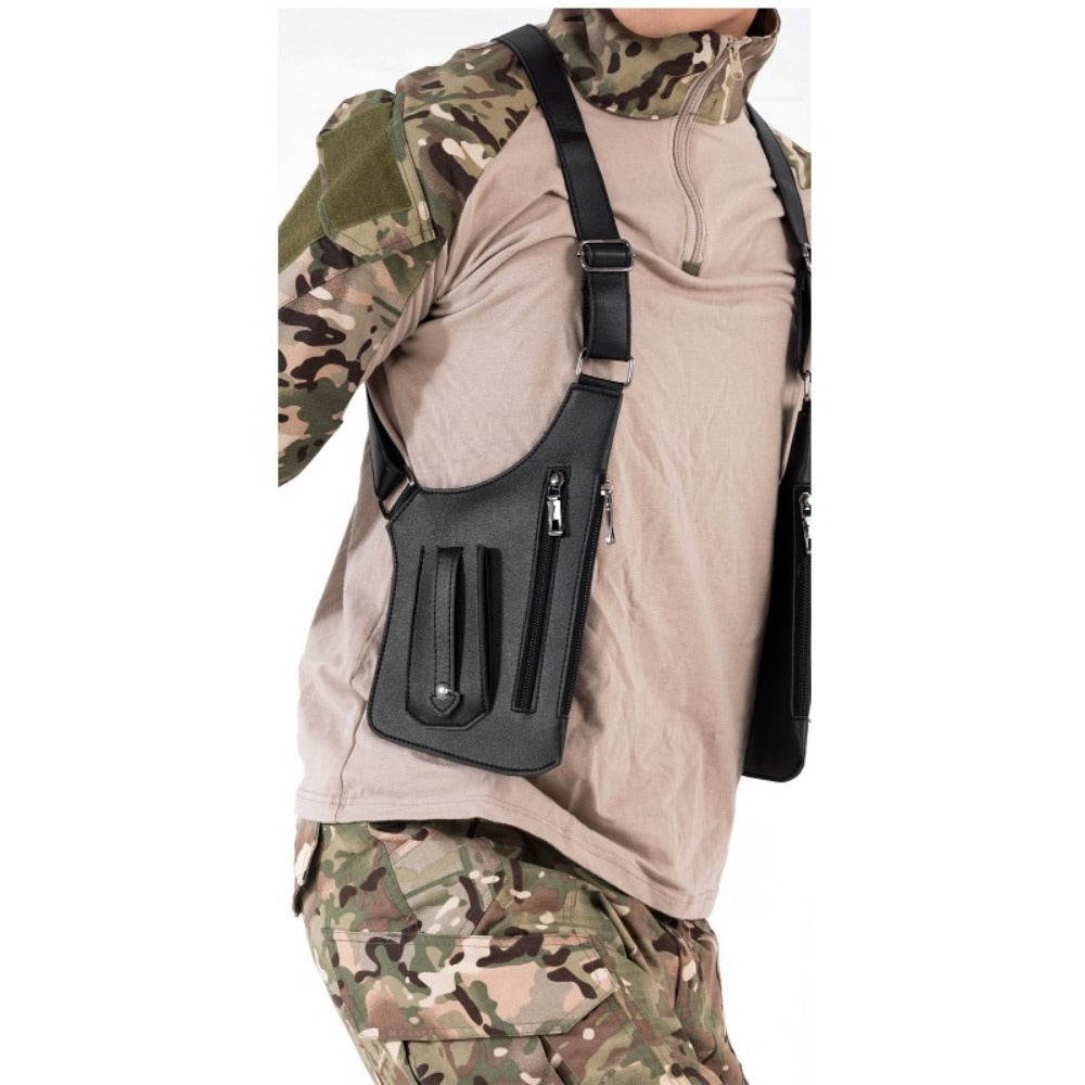 Men's Crossbody Bag – for Travel & Work, Armpit Vintage Underarm Messenger Pack | Bag Vero – detail view 17