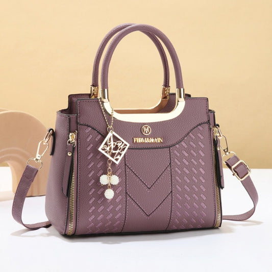 2025 New Autumn and Winter Women'S Handbag | Too Capacity, Embroidery Thread, Easy Texture, Shoulder Big Bag, Mother Bag, Non-Woven Material, Vintage Style, Mixed Color