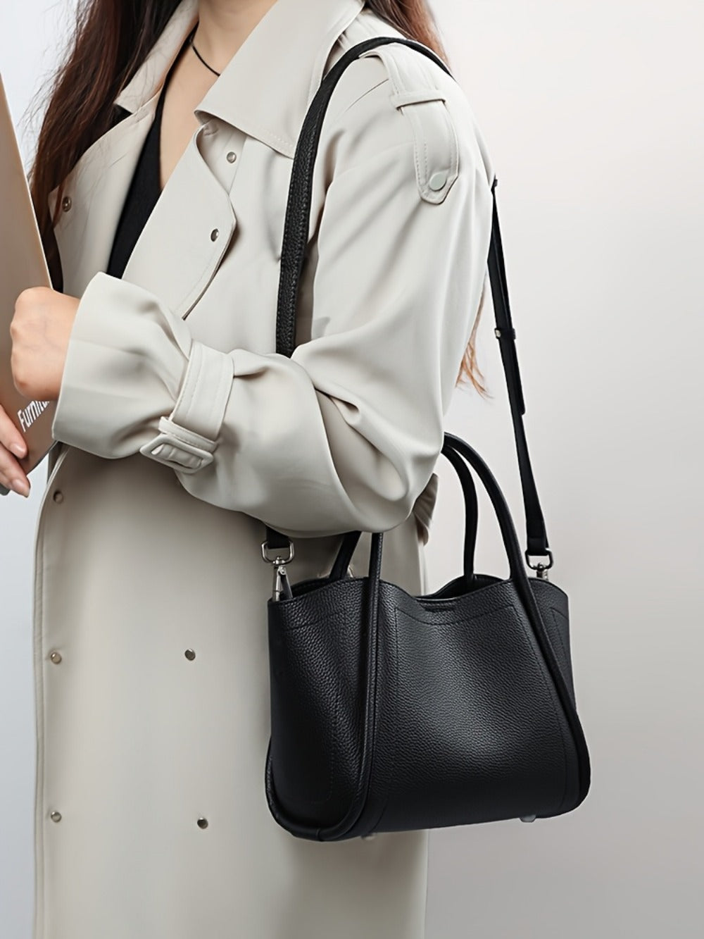Crossbody Bag for Women – Cowhide Leather Basket Luxury Niche | Bag Vero – detail view 29