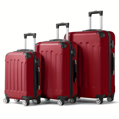 3pcs Luggage Set Wear-Resistance Hardshell Ligthwegt Spinner Wheels Suitcase Set with Tsa Lock, 3in1 Carry on Luggage(20" 24" 28") for Men and Women
