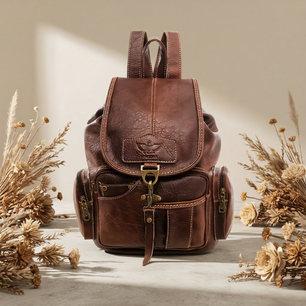 Retro Double Shoulder Bag Fashion Trend Hook Women'S Backpack Student School Bag Factory Wholesale Leisure Double Shoulder Back Women'S Bag