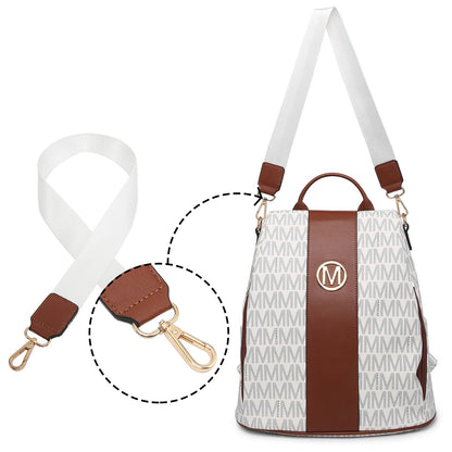 MKP COLLECTION 2pcs Set Women's Fashion Anti-Theft Rucksack & Shoulder Bag Multifunctional Travel Purse