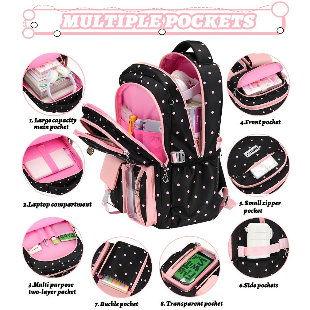 Laptop Backpack – 3-Piece, 15.6 Inch, Large Capacity, Trolley Sleeve | Bag Vero – detail view 7