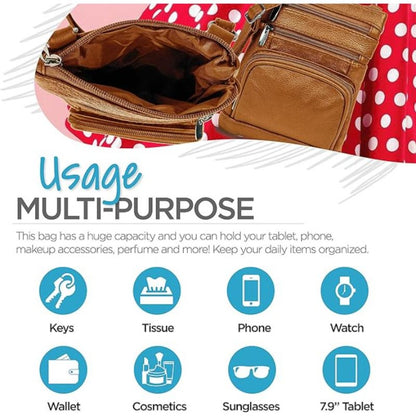 Women's Wallet – Genuine Leather, Multi Pocket, Adjustable Strap | Bag Vero – detail view 49