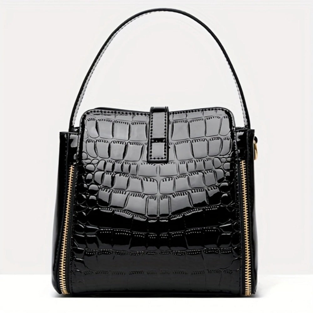 Crossbody Bag for Women – Crocodile Pattern Bucket Multi Functional | Bag Vero – detail view 2