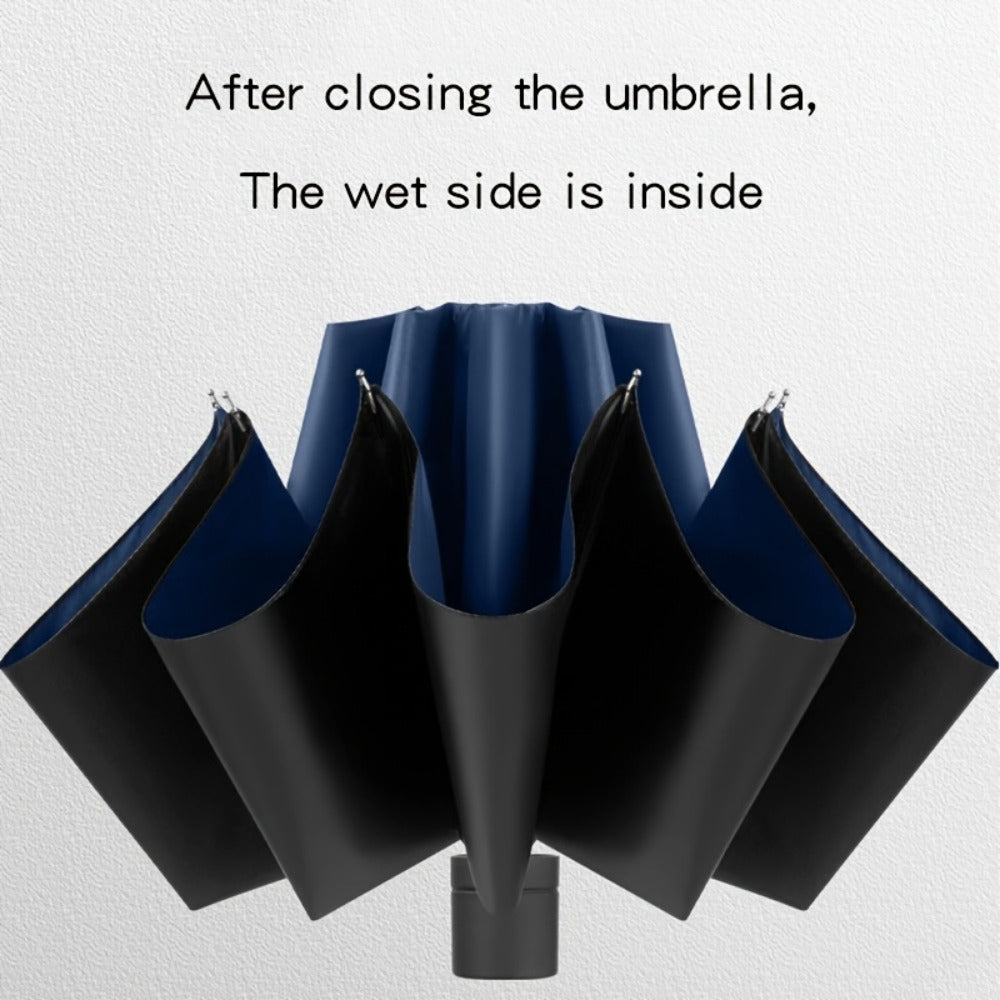 1 Oversize 12-rib Manual Umbrella-portable Travel Umbrella, Durable Umbrella Cover, Suitable for Business, Students, Men and Women-stylish and Simple Design, Heavy-duty Windproof Umbrella, Outdoor Umbrella, Solid Rib Structure.