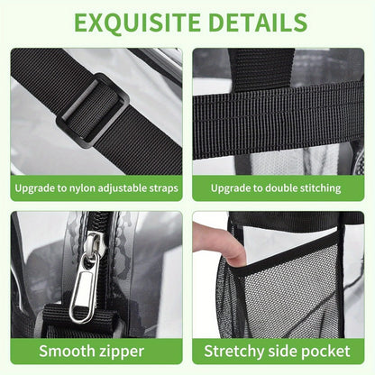 Men's Crossbody Bag – PVC, Clear, Transparent, for Travel & Work | Bag Vero – detail view 7