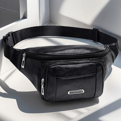 3 Colors Men And Women Casual Waist Bag Faux Leather Waist Bag with Adjustable Shoulder Strap Suitable for Exercise, Running, Traveling, Hiking, Fitness, Sports Large Capacity Phone Bag
