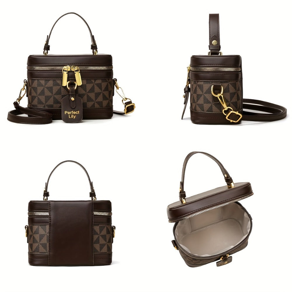 Crossbody Bag for Women – Mini, Vanity Structured Box Geometric Monogram | Bag Vero – detail view 13