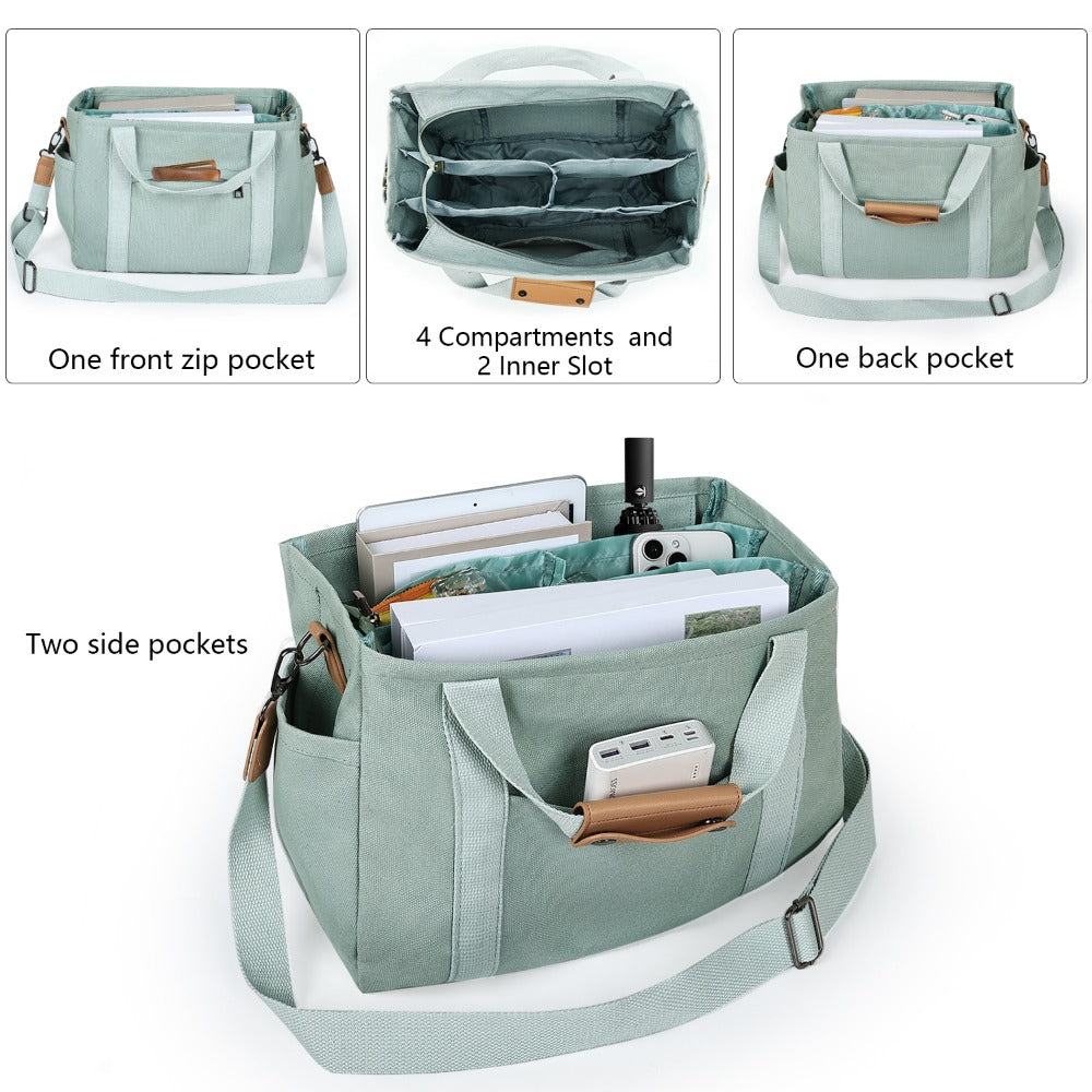 2PCS Sets Canva tote bag with Makeup Bags for Women, Casual Beach Crossbody Hobo Messenger Handbag Purses Bags for Work Gym Travel Shopping