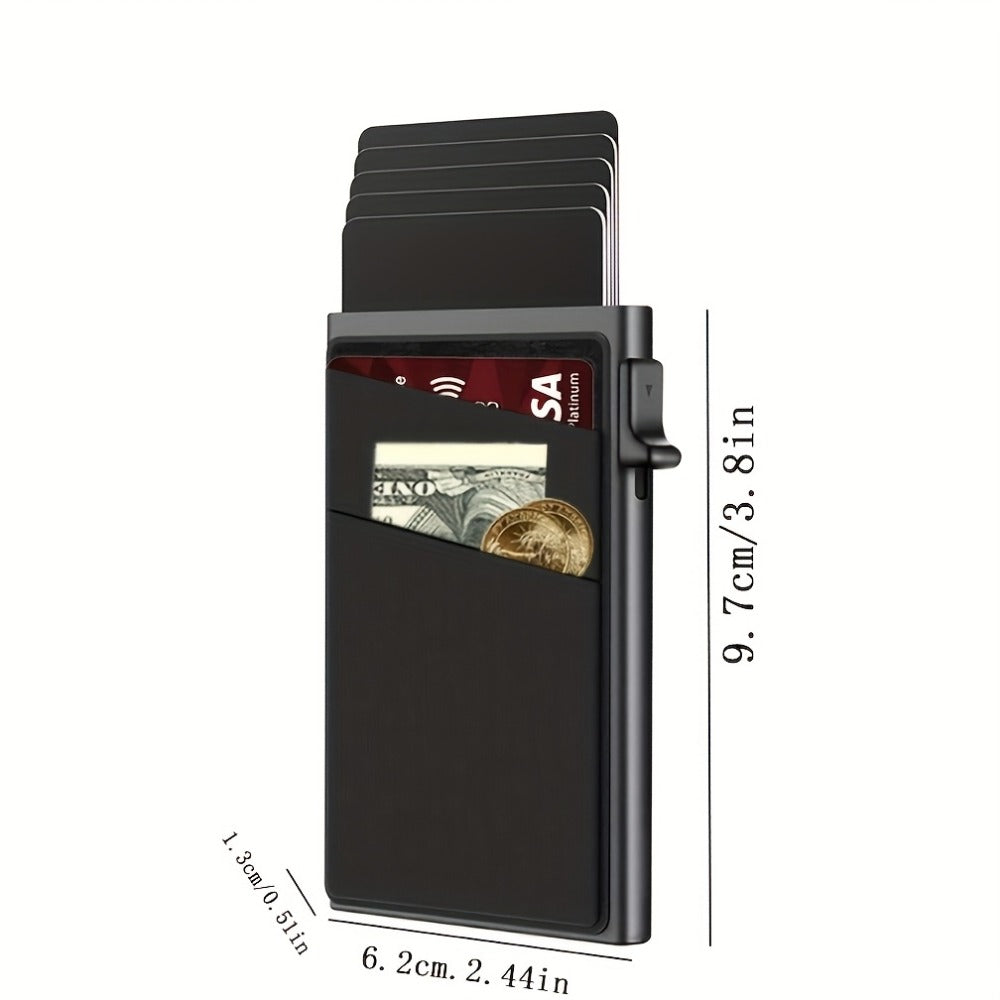 Men's Wallet – RFID Blocking, Metal Pop Up Card Case | Bag Vero – detail view 4