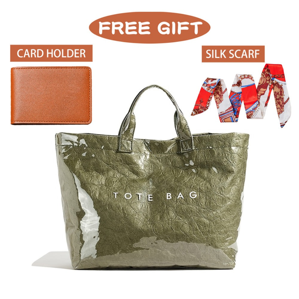 Large Plastic Tote Bag for Women, Perfect for Work, Featuring Letter Prints. Ideal As Hobo Bags, Kraft Paper Handbags, And Purses, Suitable for Valentine'S Day And Mother'S Day Gifts