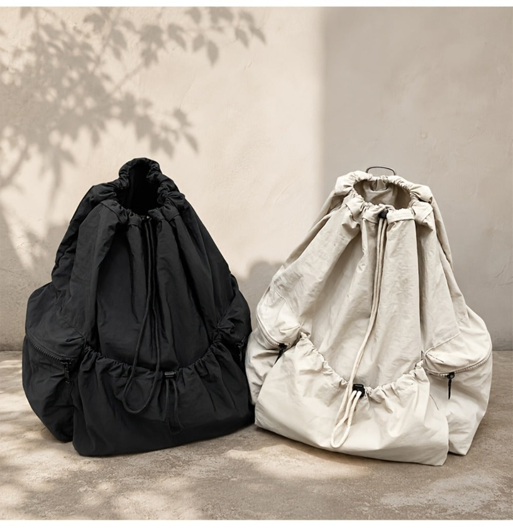 Large Capacity Drawstring Multi-Pocket Backpack for Men And Women, Lightweight Folding Suitable for Shopping, Travel, Picnic