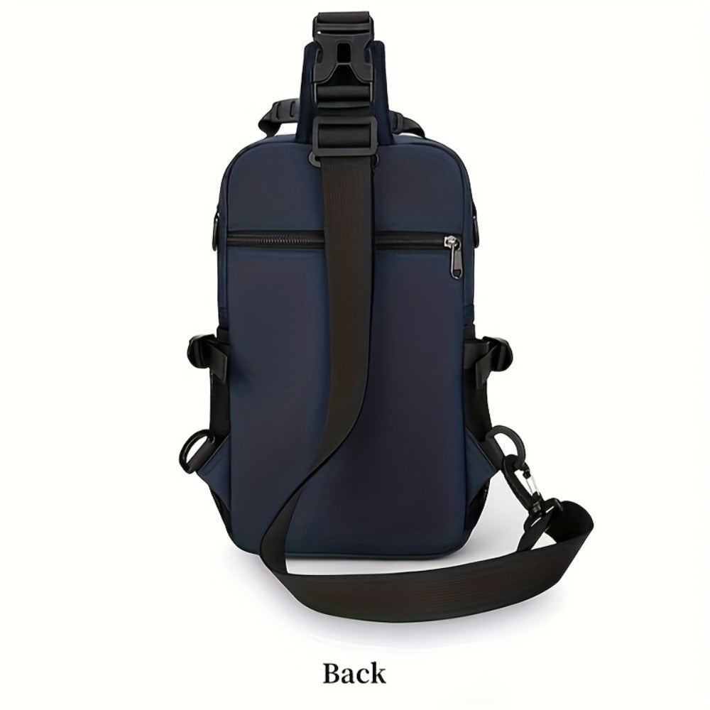 Men's Retro Belt Bag with Multi-Pocket & Anime Striped Strap - Durable Waist Pack Suitable for Commuting, Cycling, Outdoor - Wear-Resistant Hands-Free Waist Bag ()