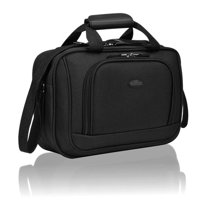 U.S Traveler Rio 2-Pcs Polyester Carry-onSuitcase w/ Tote | Soft Shell Lightweight, Softside Expandable & 360° Dual Spinner Wheels | Airline Approved 21" + 10" | Matching Color, Black, Blue, Green, Teal, Purple, Red, Yellow, Pink, Camo, Gray - Travel Lugg