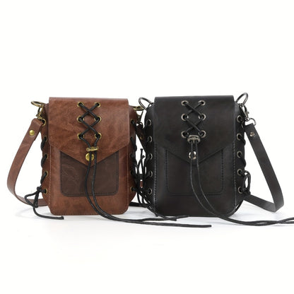 Handmade Vintage Crossbody Bag Woven with Hemp Rope, Portable Phone Bag, Key Bag Suitable for Daily Travel