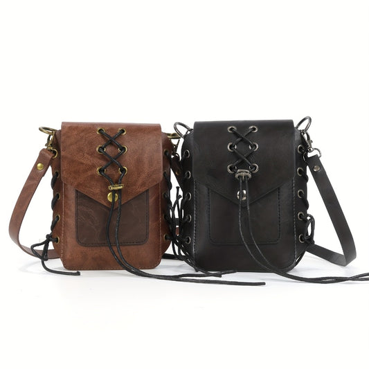 Handmade Vintage Crossbody Bag Woven with Hemp Rope, Portable Phone Bag, Key Bag Suitable for Daily Travel
