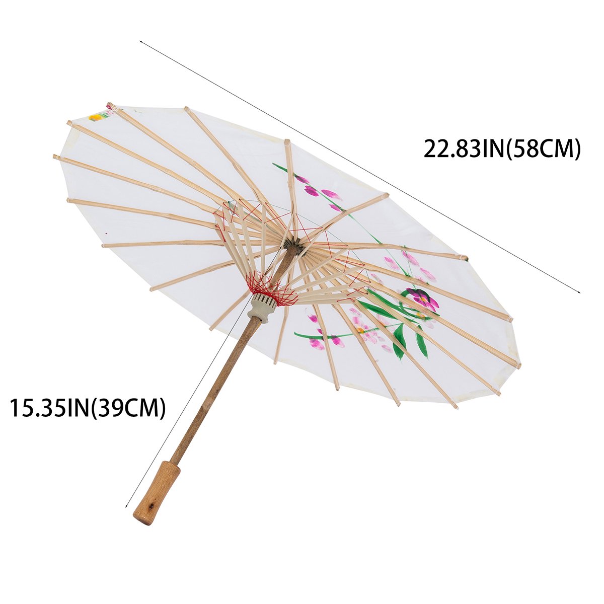 Small 22" Japanese Chinese Umbrella Parasol Ideal for Weddings, Parties, Photography, Costumes, Cosplay, and Decorative Events