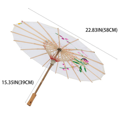Small 22" Japanese Chinese Umbrella Parasol Ideal for Weddings, Parties, Photography, Costumes, Cosplay, and Decorative Events