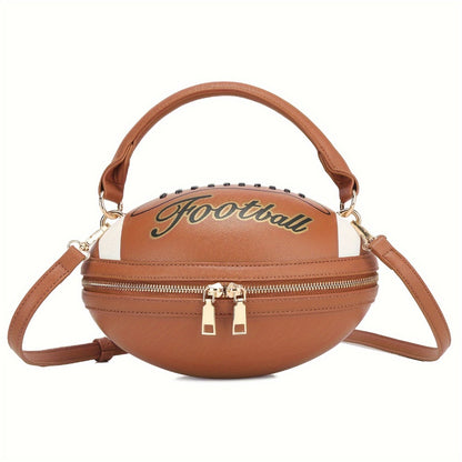 Fashion American Football Style Crossbody Bag for Women Shoulder Bags Rugby Style Purses Designer Ball Novelty Handbags