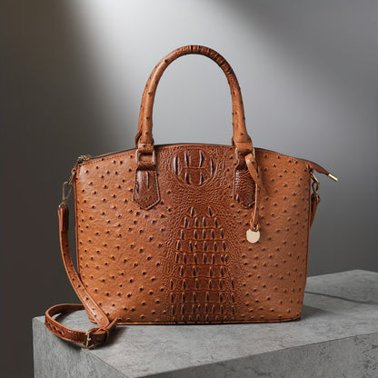 Women'S Work Handbag Featuring a Crocodile Design, a Spacious Crossover Style, And a High-End Fashionable Look. This Elegant Bag Includes a Detachable Shoulder Strap And a Secure Zipper, Making It a Perfect Gift for Christmas Or Thanksgiving