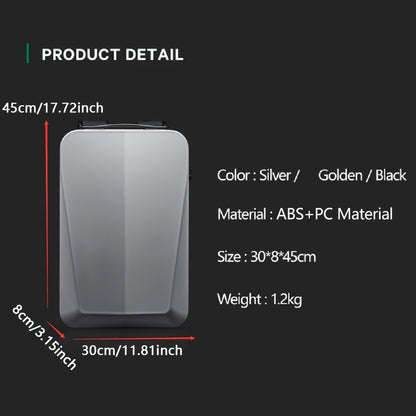 Resilvery New Ultra-Thin Men'S Business Backpack Hard Shell Backpack Laptop E-Sports Business Anti-Theft Computer Bag Hardcore Backpack