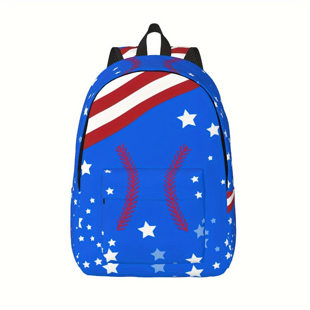 Lightweight Sports Backpack Suitable for Men & Women with Tablet/Laptop Compartment, Multi- Ball Print, Adjustable Shoulder Straps & Crossbody Pack - Suitable for Baseball, Basketball, Soccer, Football, Travel,