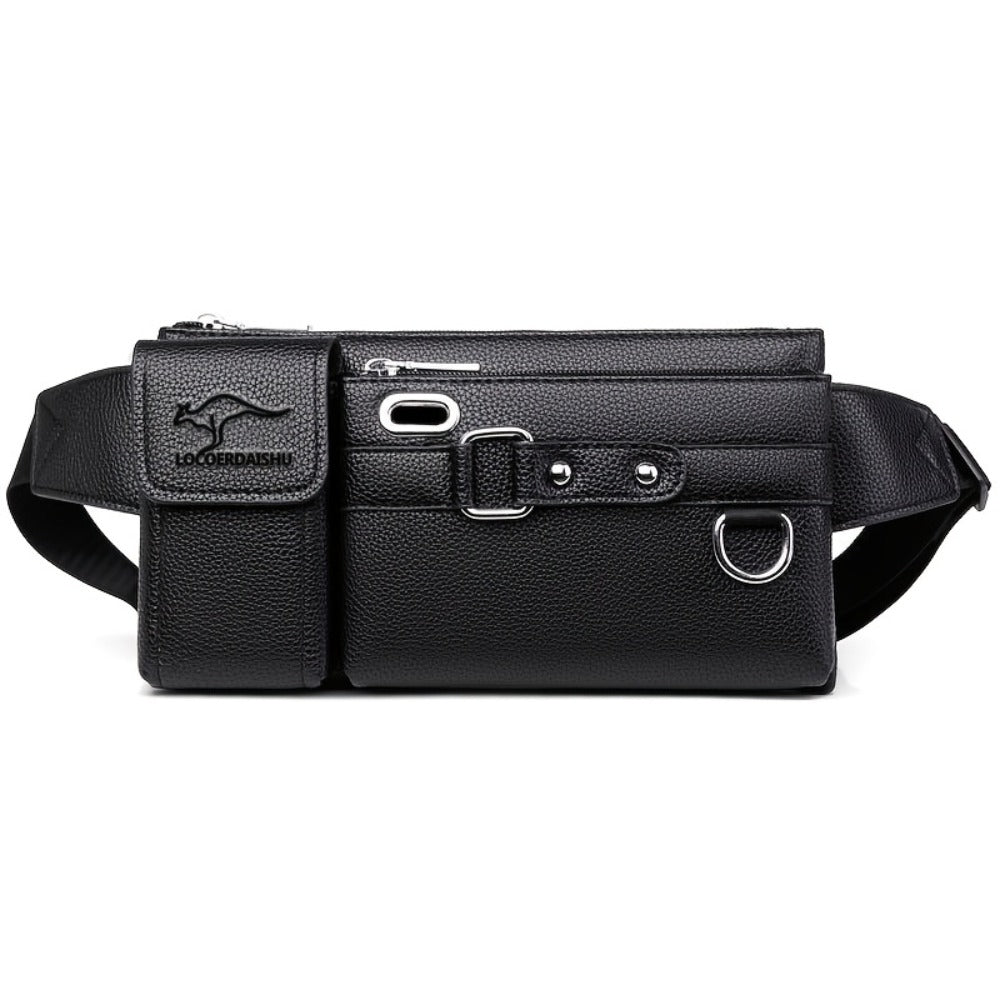[Mother's Day Gift] Local Warehouse - 2026 Spring/Summer New Arrival - Multi-Compartment Casual Waist Bag, Mother's Day Gift, PU Crossbody Bag, Can Be Used As A Wallet, Cardholder, And Sports Chest Bag, Suitable for Everyday Casual Wear And Business Meeti