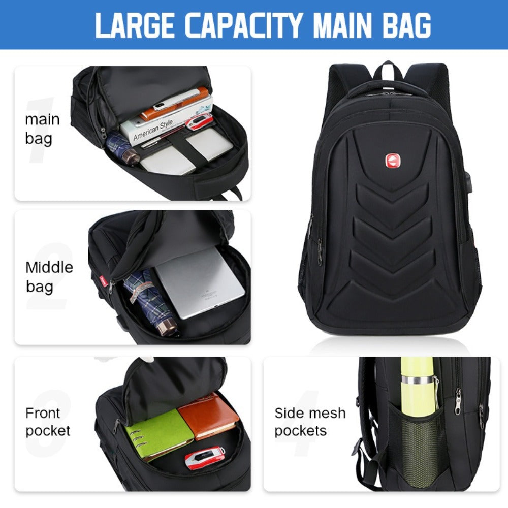 High Quality Outdoor Hiking Laptop Backpack - Fits 15.6 Laptops, Secure Compartment, Spacious Durable for Commuting & Business Trips