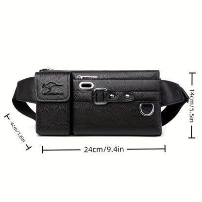 [Mother's Day Gift] Local Warehouse - 2026 Spring/Summer New Arrival - Multi-Compartment Casual Waist Bag, Mother's Day Gift, PU Crossbody Bag, Can Be Used As A Wallet, Cardholder, And Sports Chest Bag, Suitable for Everyday Casual Wear And Business Meeti