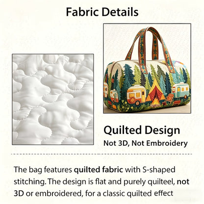 Quilted Travel Tote Bag, Clothing Storage Bag, Large Multi-functional Zippered Closure, Perfect for Vacations, Travel, And Leisure. Stylish And Trendy, This Travel Tote Bag Boasts An Extra-large Capacity And Is Ideal for Parties, Commuting, And Work.