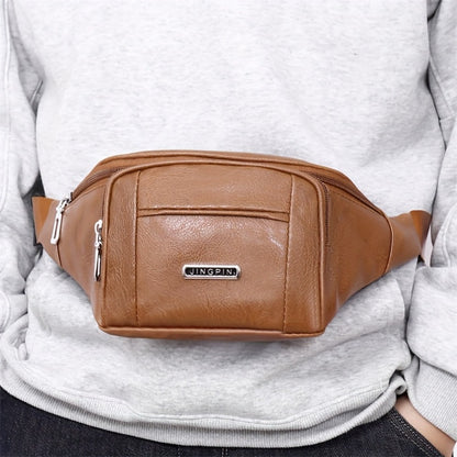 A Waist Bag Made of Faux Leather, Available in Three Colors for Both Men And Women, Featuring an Adjustable Strap. Ideal for Activities Like Exercise, Running, Travel, Hiking, And Fitness, It Offers Ample Space for Your Phone