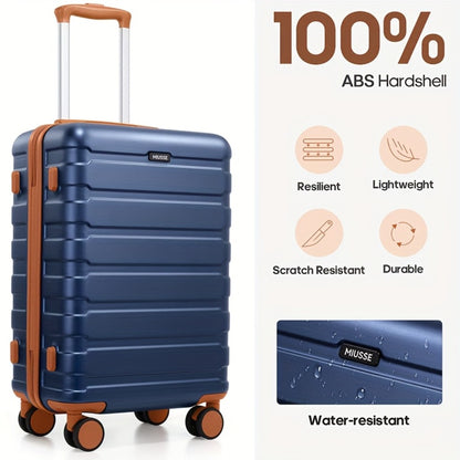 3pcs 20 Inch PC Hardside Luggage Set with TSA Lock Carry On Suitcase & Backpack - Lightweight ABS+PC Spinner Wheel Travel Bags, Laptop Compartment, for men & women, Grey//, Airplane Compatible (Annual updates likely)