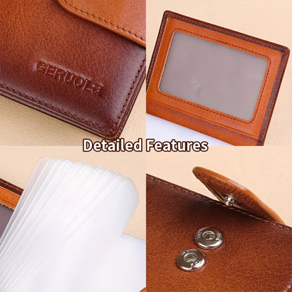 1pc Men's Retro Fashion Top Layer Cowhide Card Case, Driving License Case, Casual Portable Coins Purse, Durable Card Holder with Large Capacity, Multiple Card Slots, ID Window, Perfect Gift for Teacher's Day, Valentine's Day, Birthday, Christmas
