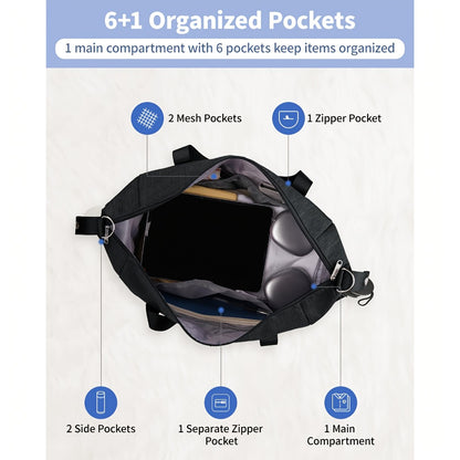 5.28gal Foldable Travel Luggage Bag Duffel Bag Under-Seat Travel Bag, Carry Bag, Hand Luggage, Overnight Bag for Men And Women for Gym, Weekend Trips, Daily Commute