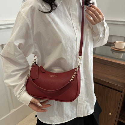 Casual Fashion Single Shoulder Crossbody Bag, Adjustable Shoulder Strap, Elegant Design Underarm Bag, Suitable for Casual, Commuting, And Daily Use, Perfect Gift for Women Returning to School, Party Handbag, Textured End
