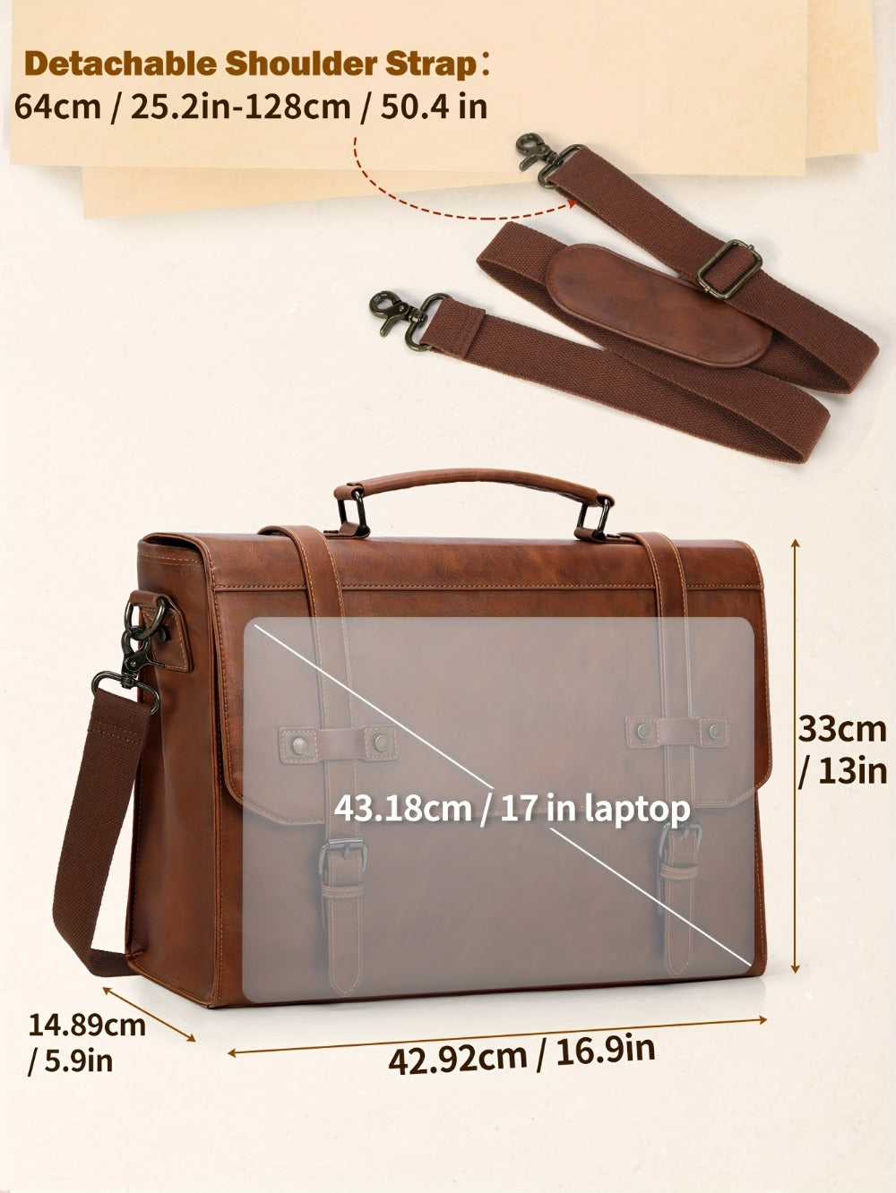 Laptop Bag – 17 Inch, Polyester, for Travel & Work | Bag Vero – detail view 12